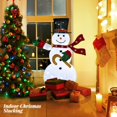 thumbnail image 3 of iCapeson 4ft Pop-Up Snowman with 100 LED Lights, Large Outdoor Christmas Decoration for Lawn and Yard, Auto-Illuminated Holiday Figure w/ Top Hat, Scarf & Gift Box, Easy Setup & Storage, 3 of 7
