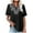 Black, variant on Spring Tops for Women Workout Tops Plus Size Women Fashion Women's Summer V-Neck Short Sleeve Cotton Linen Solid Casual T-shirt Blouse