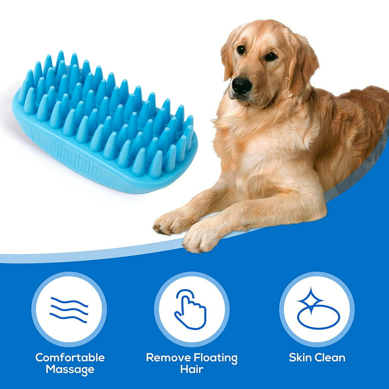 Dog Bath Brush,rubber Dog Shampoo Grooming Brush, Silicone Dog Show