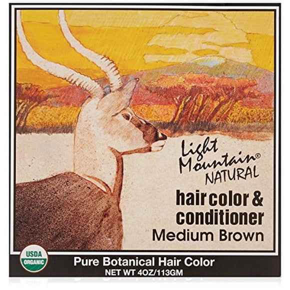 Light Mountain Natural Hair Color and Conditioner Medium Brown - 4 fl oz