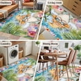 thumbnail image 6 of Summer Gnome Washable Area Rugs 2.7'x5', Starfish Shell Butterfly Low Pile Throw Living Room Rug Non-Slip Sturdy Edge Binding Carpet for Indoor Entryway Bedside Kitchen, 6 of 9
