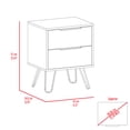 thumbnail image 3 of Light Oak 2-Drawer Nightstand for Clothing / Reliable Support from Steel Legs, 3 of 3