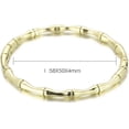thumbnail image 2 of Stainless Steel Bamboo Style Classic Plain Open Clasp Bangle Bracelet, 2 of 5