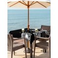 thumbnail image 3 of Outdoor Tablecloths with Umbrella Hole & Zipper, White Dandelion 54x54 Inch Square Tablecloths, Spring Flowers Botanical Vintage Black Waterproof Table Cloth, Patio/Pool/Picnic Table Covers, 3 of 8