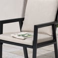 thumbnail image 5 of Nuu Garden Outdoor Chairs Set of 4, Dining Chairs with Powder-Coated Aluminum Frame for All Weather, Hollow Slatted Seat with 2.8” Cushions, for Yard Poolside Garden, Black and Gray, 5 of 9