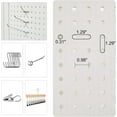 thumbnail image 6 of Pegboard Display, 5.6Ft Wooden Room Divider Folding Privacy Screens Portable Freestanding Wall Organizer for Retail Craft Art Display Board (4panels, White), 6 of 9