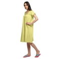 thumbnail image 2 of Moomaya Nightwear For Women Solid Cotton Nightdress Knee Length Sleepwear, 2 of 6