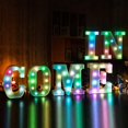 thumbnail image 5 of Chapiteau Coloré LED LED Lights-Lighting Letter Signe Nuit Lumière Partie Famille Bar Décoration (Colorful B), 5 of 5
