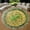 Pesto Pasta Spaghetti, variant on Circle Area Rug, Butterfly15 Washable Non-Slip Floor Carpet, Soft Rug for Living Room Bedroom Decor 24 Inch