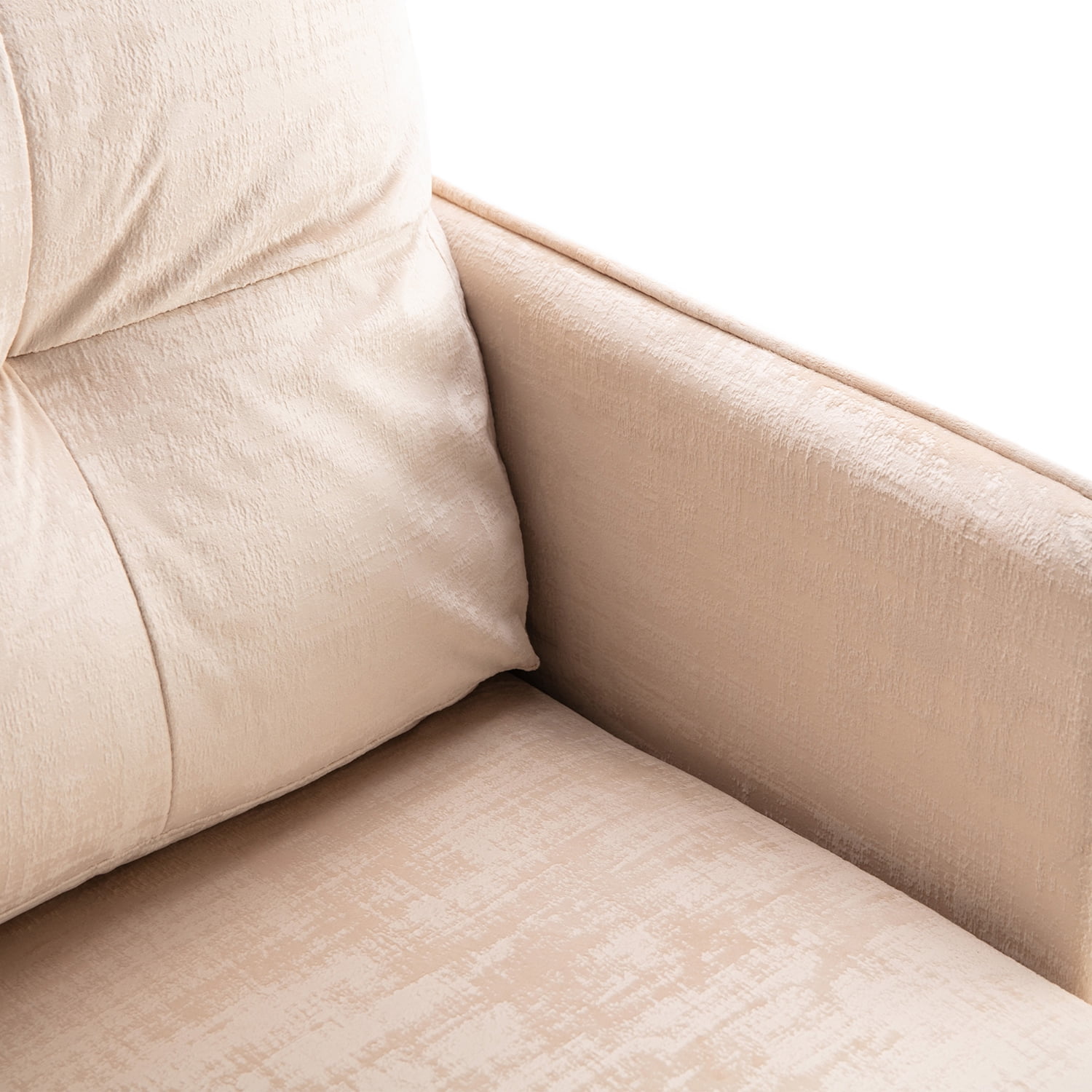 Kepooman Contemporary Lounge Chair, Leisure Sofa Chair with Armrests for Living Room, Bedroom, White Kepooman Contemporary Lounge Chair, Leisure Sofa Chair with Armrests for Living Room, Bedroom, White
