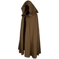 thumbnail image 3 of Hvyesh Renaissance Costume Medieval Viking Hooded Cape Halloween Vintage Cloak for Men Women, 3 of 4