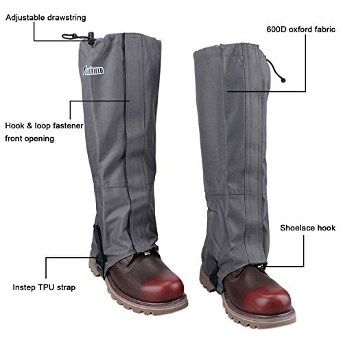 MAGARROW Leg Gaiters Hiking Snow Boot Gaiter Outdoor Waterproof Gaiters Shoes Cover Oxford Fabric 