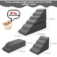 thumbnail image 2 of Dog Stairs for High Bed 30" H, 6-Step Dog Steps for Bed for Small Dogs and Cats, Pet Stairs for High Bed Climbing, Non-Slip Pet Step Ramps for Old Dogs/Cats, Free-Installation, Dark Grey, 2 of 13