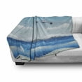 thumbnail image 3 of Airport Soft Flannel Fleece Throw Blanket, Cartoon Seascape Composition Plane Flies over Ocean with Shark, Cozy Plush for Indoor and Outdoor Use, 60" x 80", Azure Blue Sea Blue, by Ambesonne, 3 of 6
