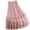 #097-Pink, variant on Women High Waist Scallop Trim Mesh Pleated A-Line Midi Skirt Lightweight Breathable Soft Machine Washable No Fading Versatile Daily Office Street Casual Wear Midi Skirt Gift