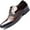 Brown, variant on Men's 2024 Dress Shoes Patent Leather Shoes Soft Sole Breathable Mesh Business Casual Oxford