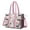 Husky Dog Flower, variant on Teacher Tote Bag,Pink Cute Dachshund Dog and Love Heart Teacher Utility Tote Bag,Large Work Tote Bags for Women with Multiple Pockets,Top Zipper Closure,13.8x10.6x6.7 Inch