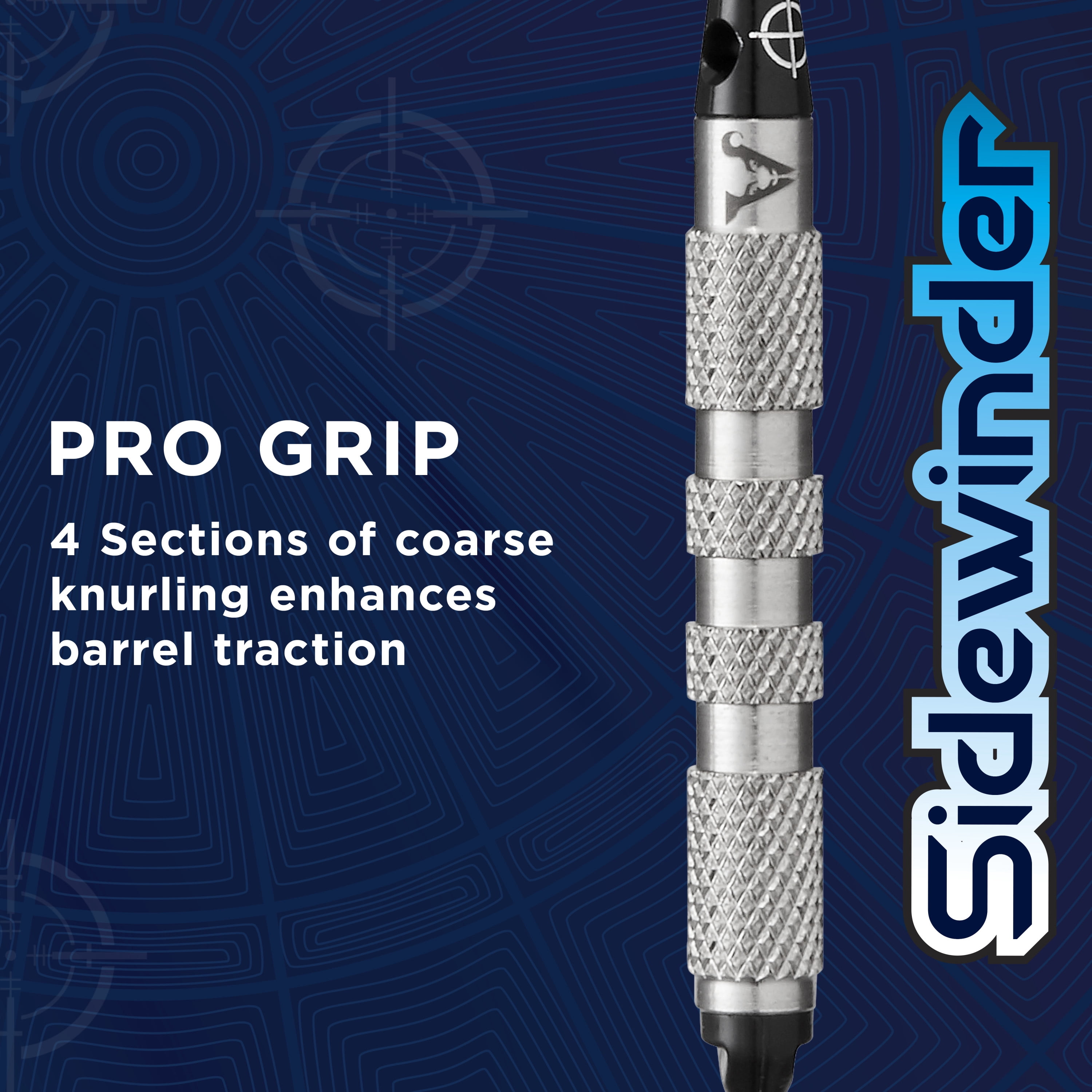Viper Sidewinder 80% Tungsten Soft Tip Dart Set, Knurled Barrel, 18 Grams