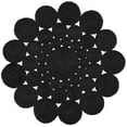 thumbnail image 2 of SAFAVIEH Natural Fiber Christian Geometric Area Rug, Black, 9' x 9' Round, 2 of 7