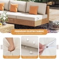 thumbnail image 3 of Omniberg 7-Piece Wicker Patio Furniture Set, Outdoor Conversation Sectional Sofa Set with Water-Resistant Cushions and Coffee Table for Porch Backyard Deck, 3 of 10