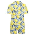 thumbnail image 4 of SwiftWear Women's Lemon-Print Cute Satin-Like Silk Pajamas Set - Short Sleeve Notched Collar Top & Shorts Sleepwear | Fresh Vibrant Citrus Design for Home Comfort, 4 of 5
