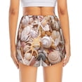 thumbnail image 3 of Picia Colorful Seashells Pattern Women's 2 in 1 Athletic Running Shorts High Waisted Workout Casual Gym Sweat Shorts with Comfy Liner Zipper Pockets-X-Large, 3 of 9