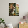 thumbnail image 4 of Paint by Numbers Kit for Adults, Cat Sitting By Window Flowers Paint by Numbers, Easy Paint by Numbers Kit for Adults Beginner, DIY Adult Paint by Number Kits on Canvas, 12x16in Home Decor, 4 of 7