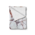 thumbnail image 2 of Marble Print Soft Flannel Fleece Blanket, Dolomite Rocks Pattern with Characteristic Swirls and Cracked Lines Abstract, Cozy Plush for Indoor and Outdoor Use, 60" x 80", Beige Brown, by Ambesonne, 2 of 6