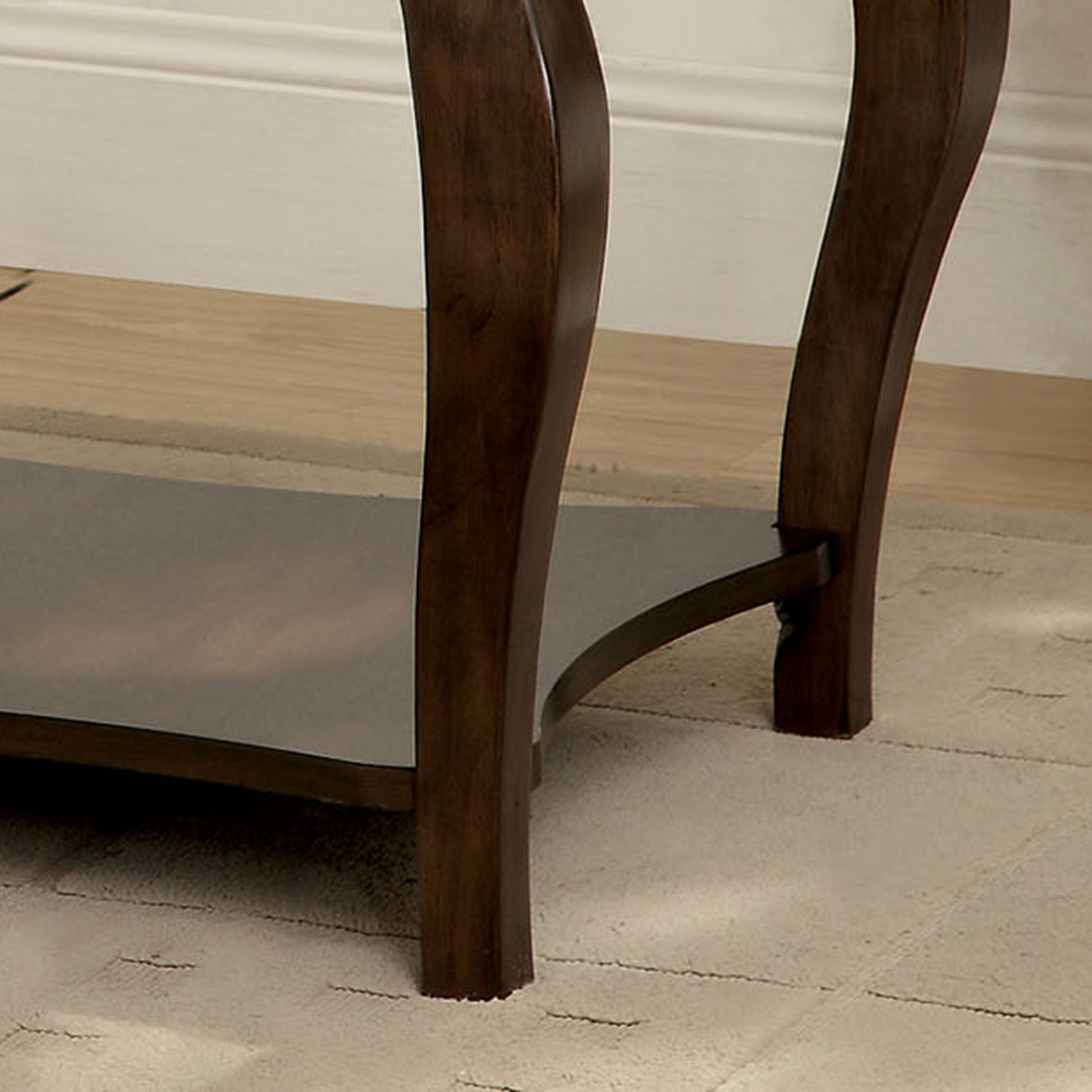 Furniture of America Cailene Padded Storage Bench, Tobacco Oak