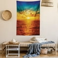 thumbnail image 2 of Ocean Decor Wall Hanging Tapestry, Sunset Clouds Exotic Seaside Sun Rays Magical Evening View Decorative Picture Print, Bedroom Living Room Dorm Accessories, 60 X 80 Inches, by Ambesonne, 2 of 5