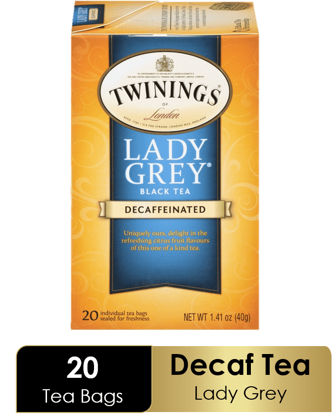 Twinings Lady Grey Decaf Tea, Tea Bags, 20 Count Boxes