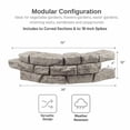 thumbnail image 3 of RTS Home Accents Rock Lock Raised Garden Bed Curved Rock (Pack of 4), 3 of 7
