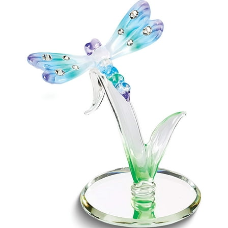 Fashion Rainbow Dragonfly Glass Figurine (1.25 X 1.25) Made In China gm9434