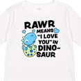 thumbnail image 4 of Inktastic Rawr Means I Love You in Dinosaur Valentine Boys or Girls Long Sleeve Toddler T-Shirt, 4 of 5