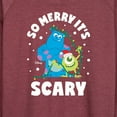 thumbnail image 3 of Monsters Inc - So Merry Its Scary - Women's Lightweight French Terry Long Sleeve Shirt, 3 of 5