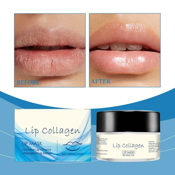 Hauiodp Night Repair Lip Mask Deeply Nourishes And Lightens Lip Wrinkles Improves Dryness And Roughness 20g