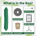 thumbnail image 3 of Accessories Kit for iRobot Roomba Plus 405 Combo/505 Combo Robot Vacuum Cleaner, Replacement Parts include 2 Main Brushes, 6 Side Brushes, 6 Dust Bags, 6 Mop Pads, 4 Filters and 1 Cleaning Tool, 3 of 6
