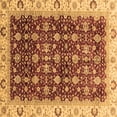 thumbnail image 1 of Ahgly Company Indoor Square Abstract Brown Modern Area Rugs, 3' Square, 1 of 4