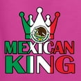 thumbnail image 5 of Wild Bobby Mexican King Latin Pride Unisex Graphic Hoodie Sweatshirt, Fuschia, 3X-Large, 5 of 5