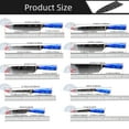 thumbnail image 6 of Japanese Kitchen Knife Set with Beautiful Blue Resin Handle -Chef Knife, Bread Knife, Cleaver Knife, Paring Knife, & More (10-Piece Chef Knife Collection), 6 of 7