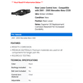 thumbnail image 2 of Rear Lower Control Arm - Compatible with 2001 - 2005 Mercedes-Benz C320 2002 2003 2004, 2 of 2