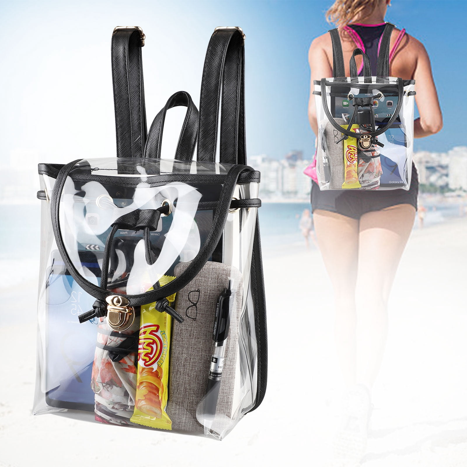 clear plastic bookbag