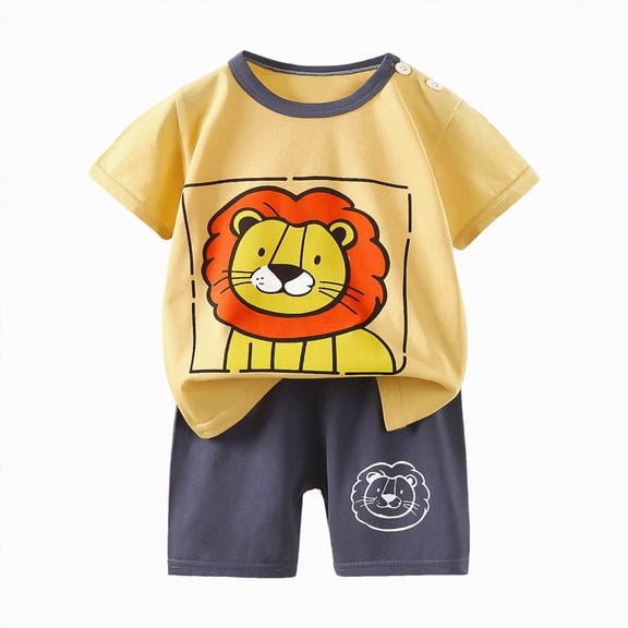 HCNTES Toddler Baby Girl Outfits Floral Summer Clothes Infant Spring Waffle Short Sleeve Shirt Tops Cute Shorts Set(Yellow,6-12 Months)