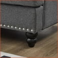 thumbnail image 6 of 59.5" American Classic Loveseat with Storage | 100% Polyester Fabric | Round Arms | Gray, 6 of 10
