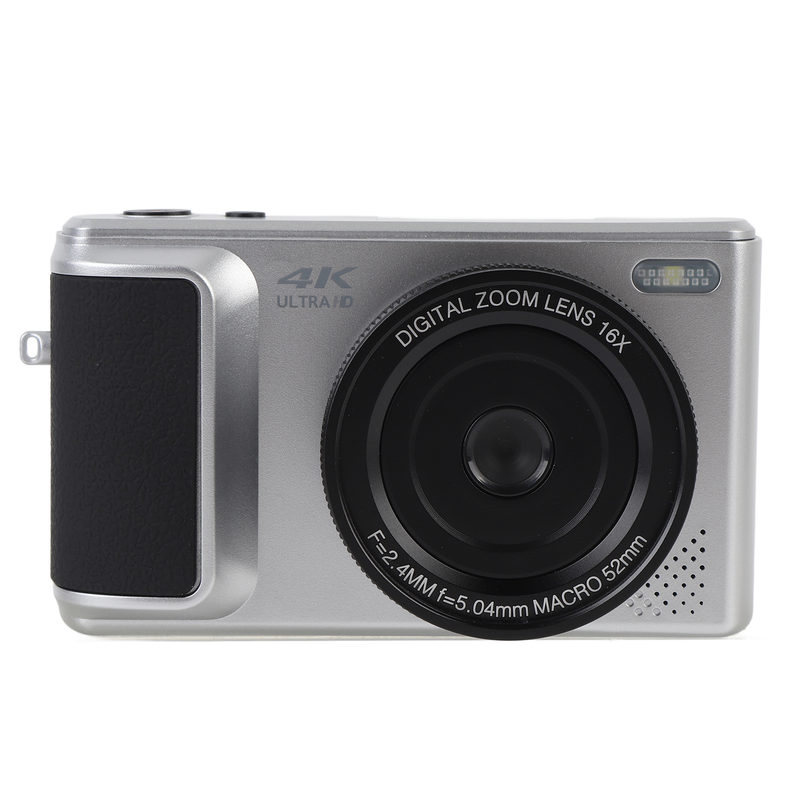 M Buder Digital Camera 4K 64MP 180° Flip Screen Multiple Beauty Filters Anti Shake Auto Focus 16x Zoom Digital Mirrorless Camera for Selfie Photo Video Silver (6.3 inches / 16 cm)