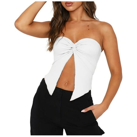 

Womens Bras Summer Bras For Women Women s Fashion Casual Spring And Summer Backless Solid Color Tube Tops