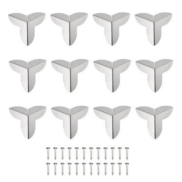 22x22x23mm Metal Box Corner Protectors Iron Silver Tone 24 Pack