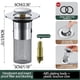 thumbnail image 3 of 1 PCS Strainer, Hair Catcher Bathroom Sink Bathroom Sink Stopper Strainer With Removable Stainless Steel Filter Basket Hair Catcher, Universal Basin Sink Plug Replac Medium Size, 3 of 9