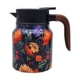 thumbnail image 1 of Tetera al vacío, jarra para agua caliente, tetera Floral, a prueba de fugas, reutilizable, retención de calor, hervidor aislado de gran capacidad para naranja, 1 of 8