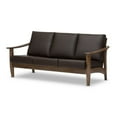 thumbnail image 3 of Pierce Faux Leather Sofa in Dark Brown, 3 of 5